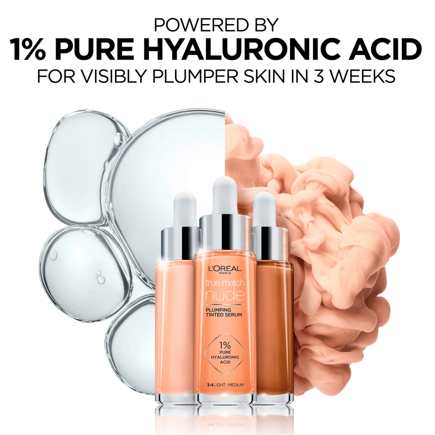 True Match Complementary Image 5 - 6 Medium Tan Serum Foundation Pack